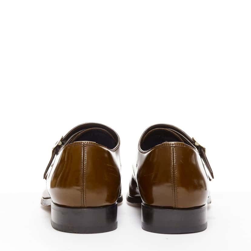 Tom Ford Monk Strap Loafers Brown Leather Fair condition - Box View
