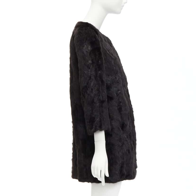 Unsigned Brown Fur Cropped Coat Brown Fur Never worn - Box View