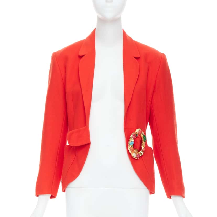 Unsigned Multicolor Buckle Blazer Red Never worn - Inside View