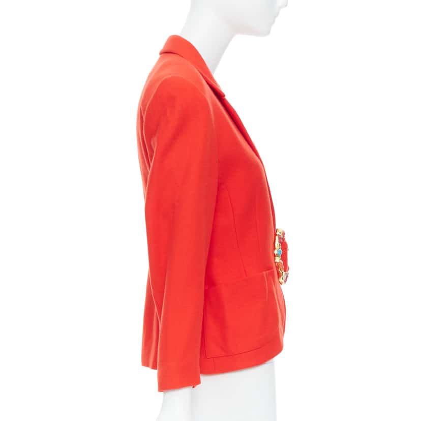 Unsigned Multicolor Buckle Blazer Red Never worn - Box View