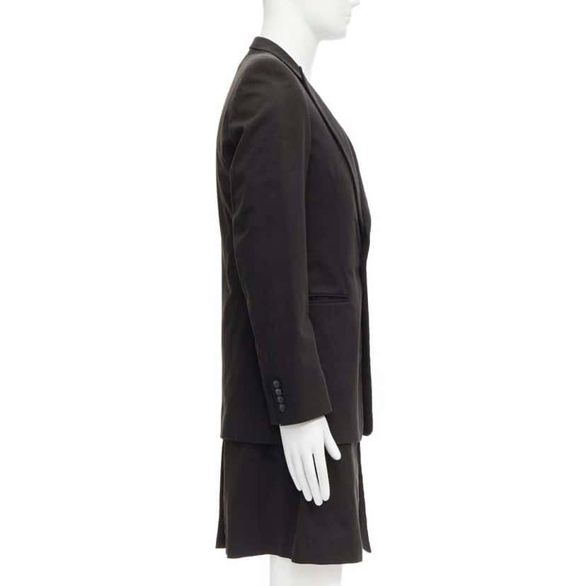 Raf Simons Black Layered Long Coat Black Cotton Very good condition - Box View