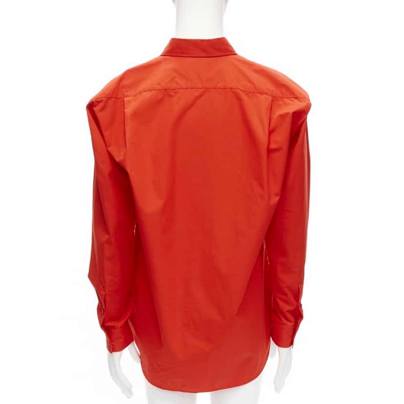 Balenciaga Swing Collar Shirt Red Cotton Good condition - Box View