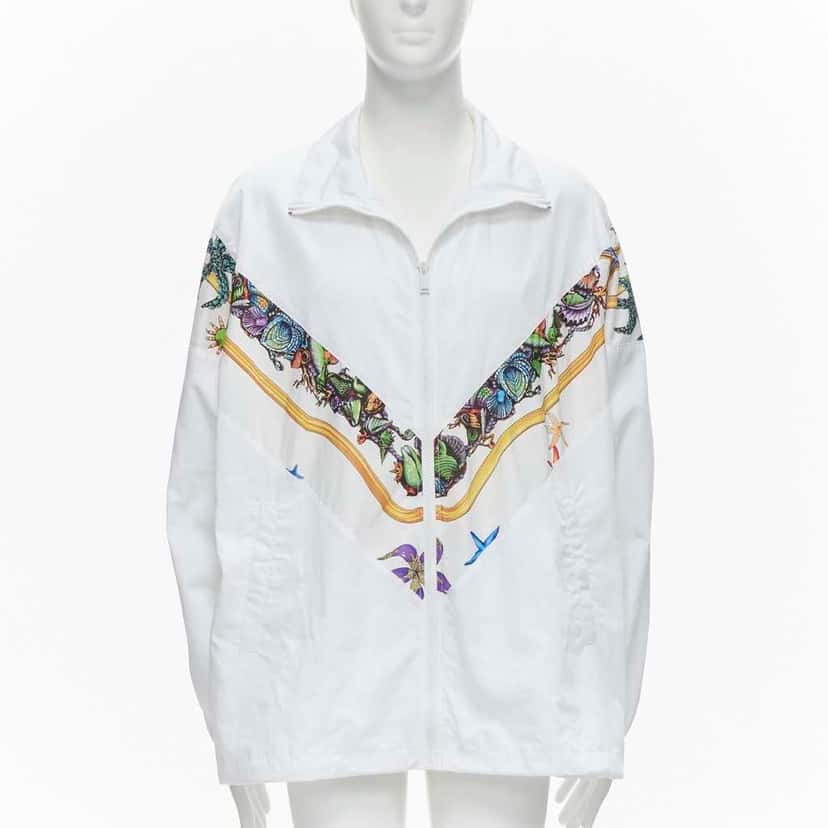 Versace White Starfish Jacket White Polyester Never worn, with tag - Inside View