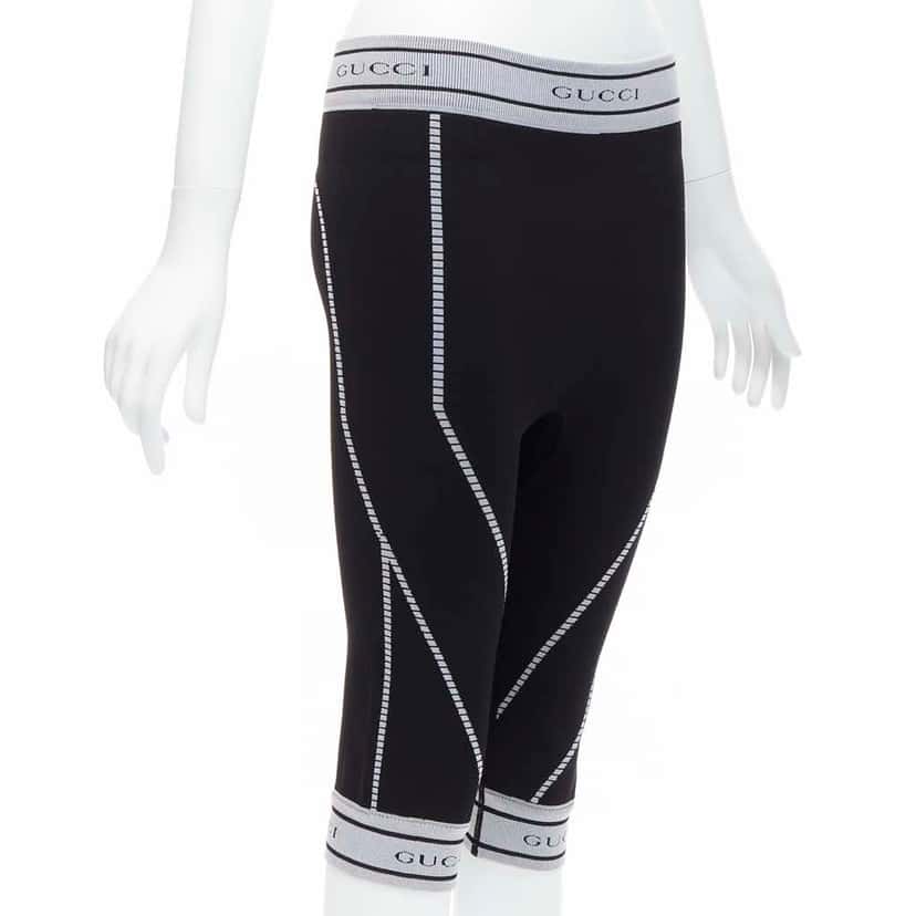 Gucci Ribbed Biker Leggings Black Very good condition - Inside View