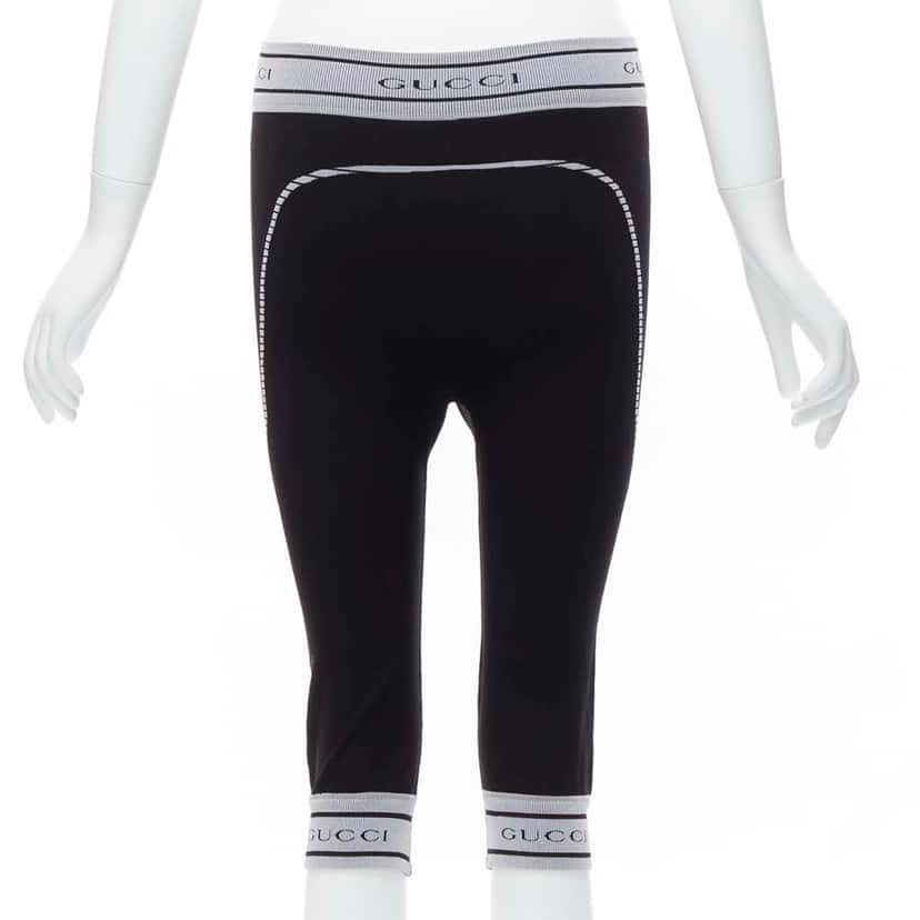Gucci Ribbed Biker Leggings Black Very good condition - Box View