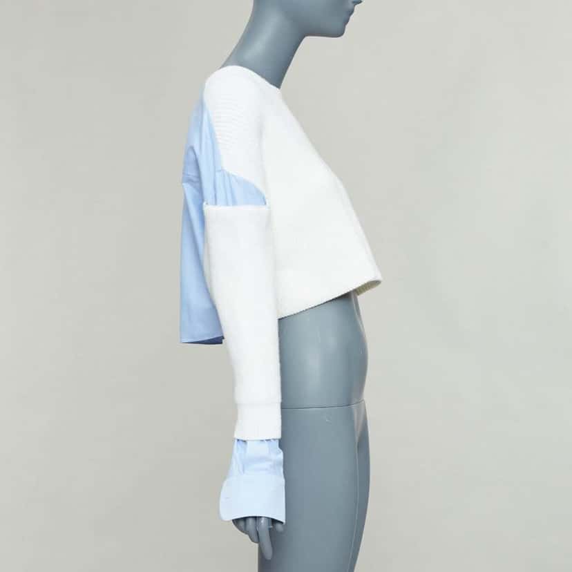 Alexander Wang Hybrid Sweater Shirt Ecru Cotton Very good condition - Model View