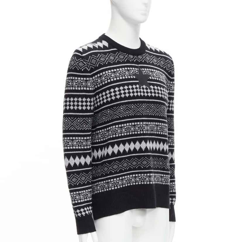 Givenchy Star Stripes Sweater Black Wool Very good condition - Inside View