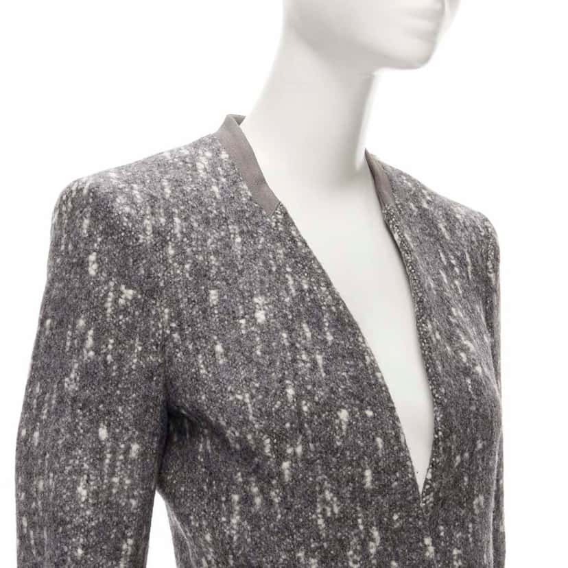 Balenciaga Speckled Fitted Blazer Grey Very good condition - Back View