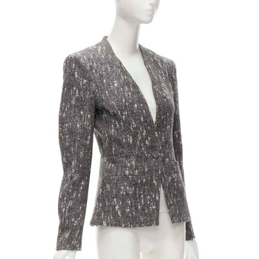 Balenciaga Speckled Fitted Blazer Grey Very good condition - Inside View