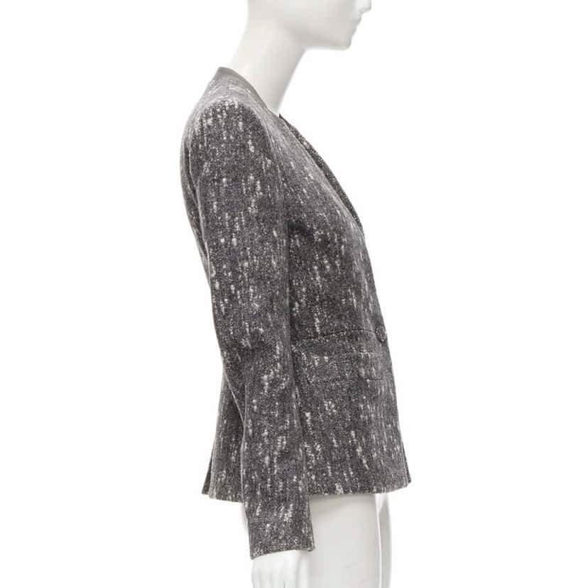 Balenciaga Speckled Fitted Blazer Grey Very good condition - Model View
