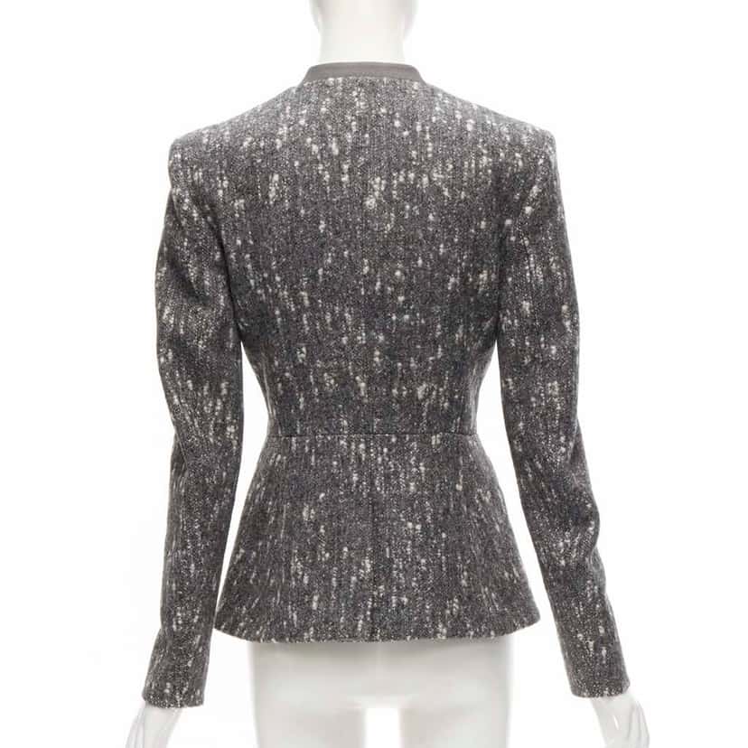 Balenciaga Speckled Fitted Blazer Grey Very good condition - Box View