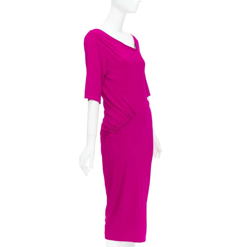Donna Karan Tuck Draped Dress Pink Viscose Very good condition - Inside View