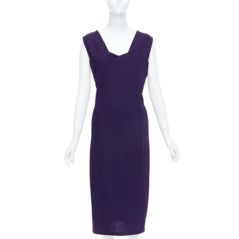 Donna Karan Fluid Crepe Double Purple Viscose Very good condition - Front View