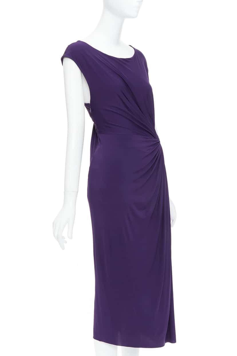Donna Karan Side Knot Dress Purple Viscose Very good condition - Inside View