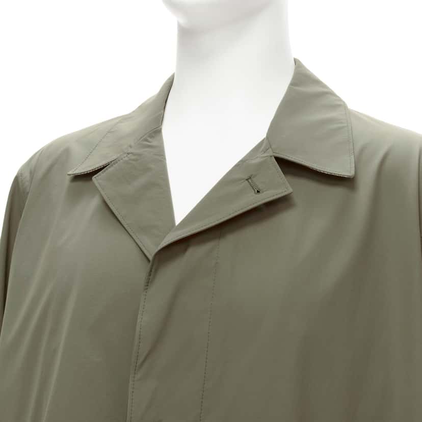 Loro Piana Green Longline Jacket Khaki Polyamide Good condition - Back View