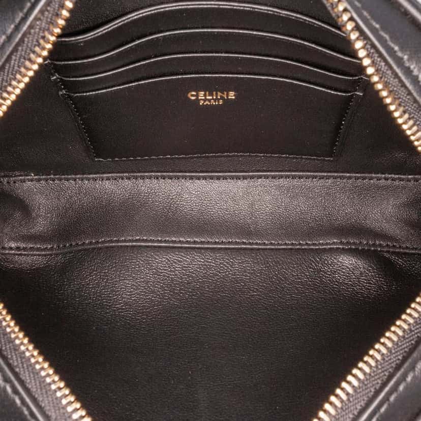 Celine Leather Crecy Belt Bag Black Leather Good condition - Model View