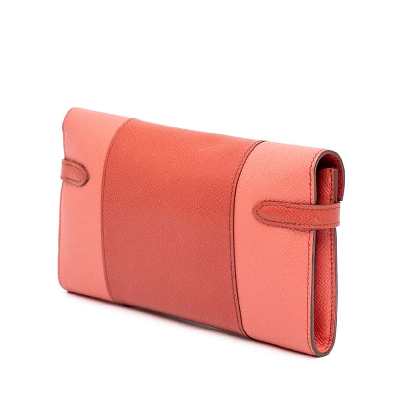 Hermès Epsom Flag Kelly Longue Wallet Orange Leather Good condition - Back View