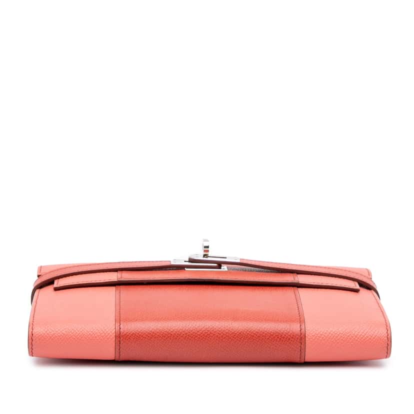 Hermès Epsom Flag Kelly Longue Wallet Orange Leather Good condition - Inside View