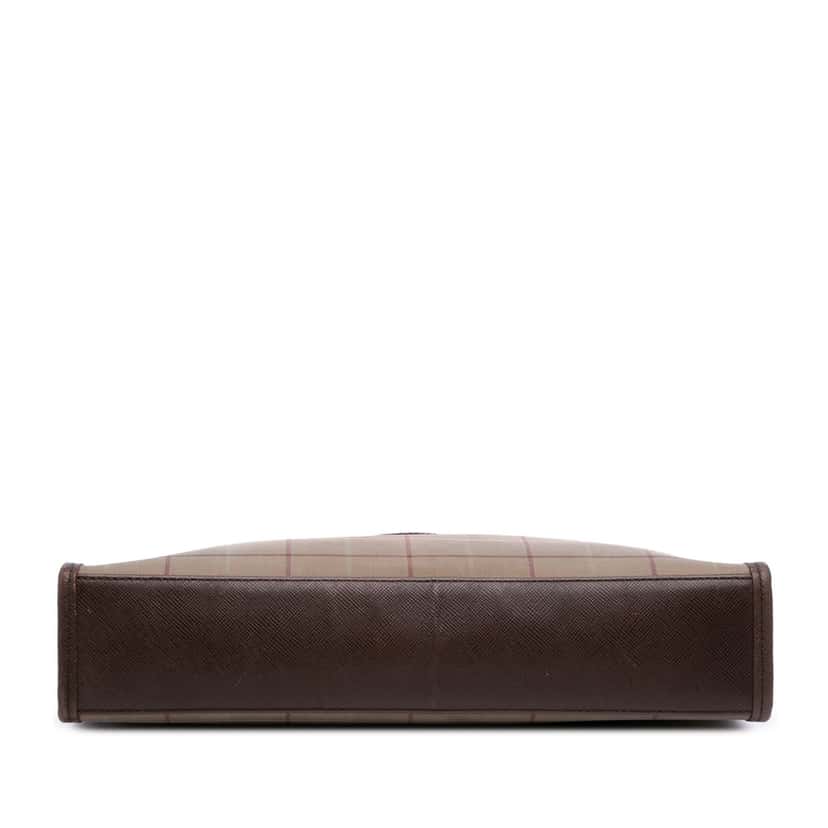 Burberry Vintage Check Canvas Clutch Brown Good condition - Inside View