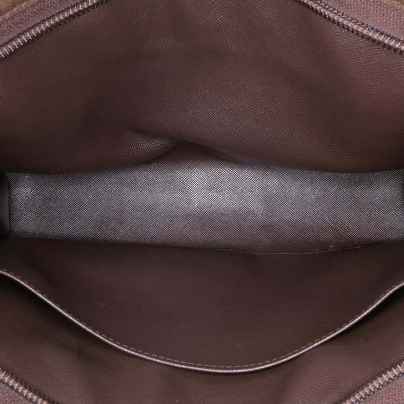 Burberry Vintage Check Canvas Clutch Brown Good condition - Model View