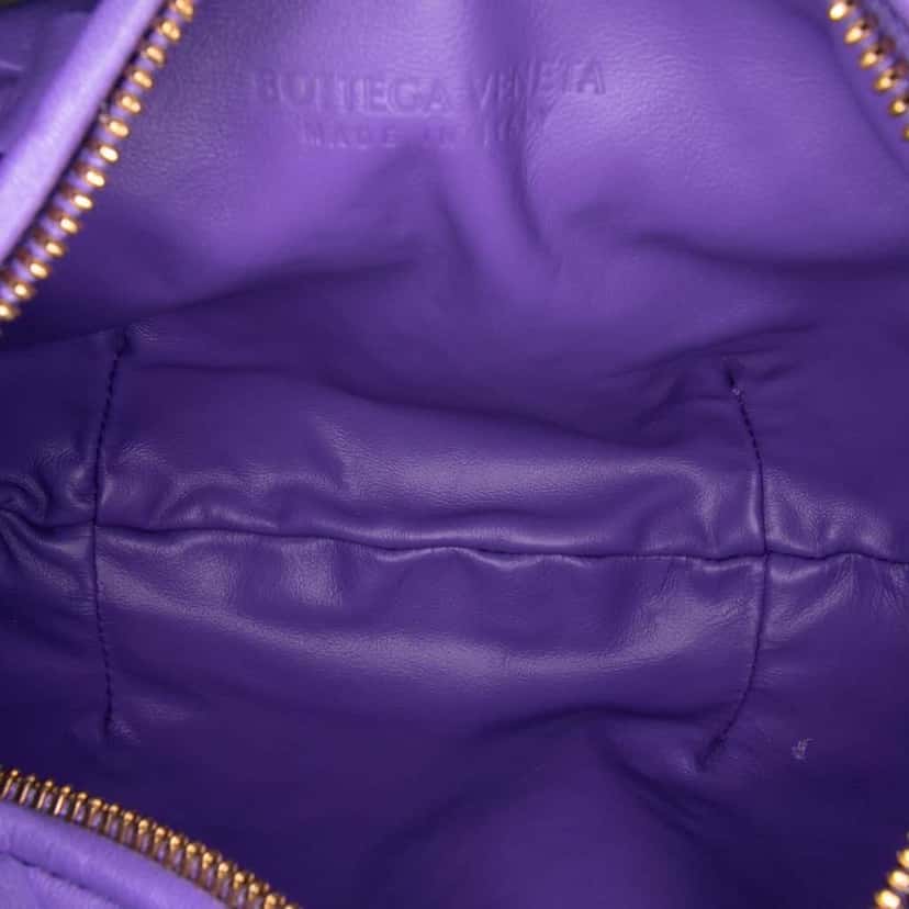 Bottega Veneta Mini Nappa Intrecciato Jodie Purple Leather Good condition - Model View