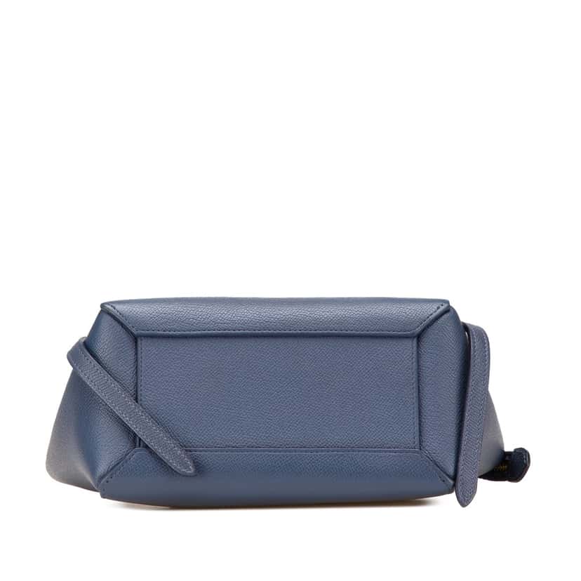 Celine Nano Grained Calfskin Belt Bag Blue Leather Good condition - Inside View