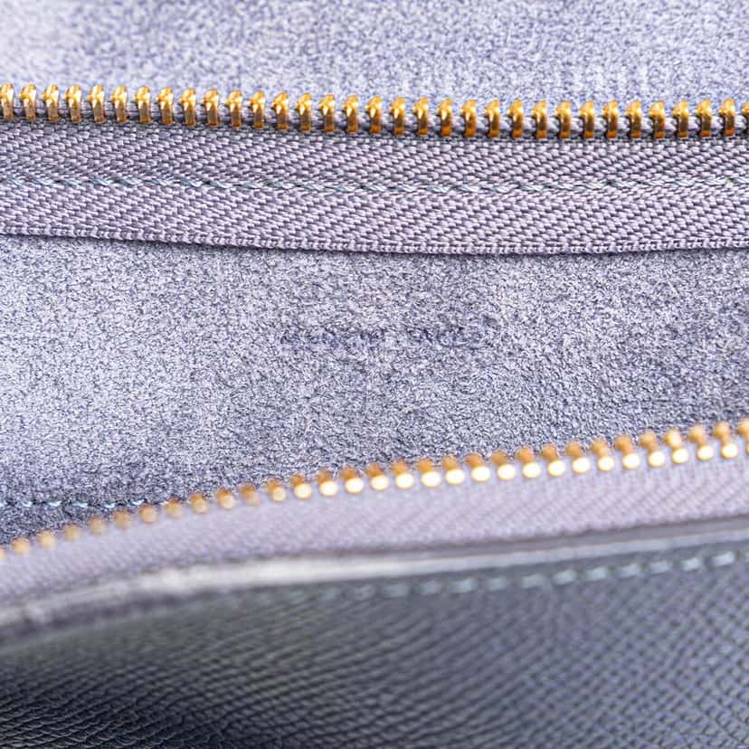 Celine Nano Grained Calfskin Belt Bag Blue Leather Good condition - Box View