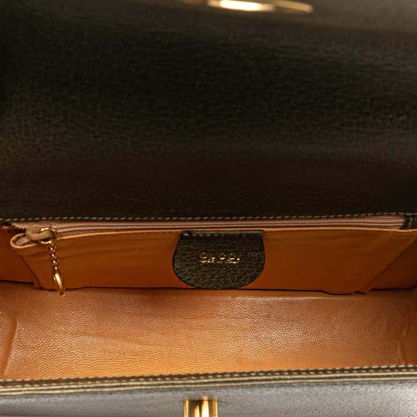 Gucci Leather Bamboo Satchel Brown Leather Good condition - Model View