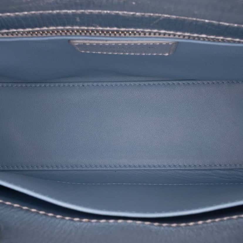 Dior Small Metallic Grained Calfskin Cannage My ABCDior Lady Dior Silver Leather Good condition - Model View