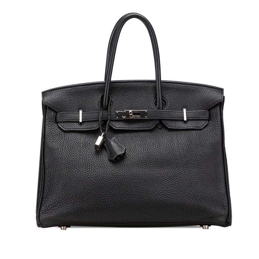 Hermès Togo Birkin Retourne 35 Black Leather Good condition - Front View