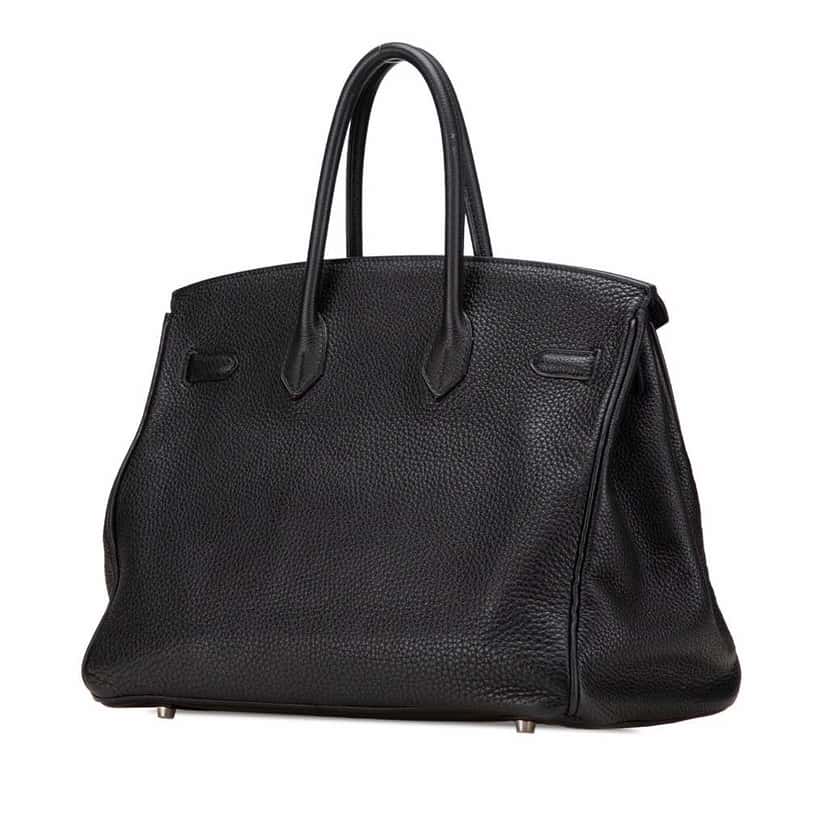 Hermès Togo Birkin Retourne 35 Black Leather Good condition - Back View