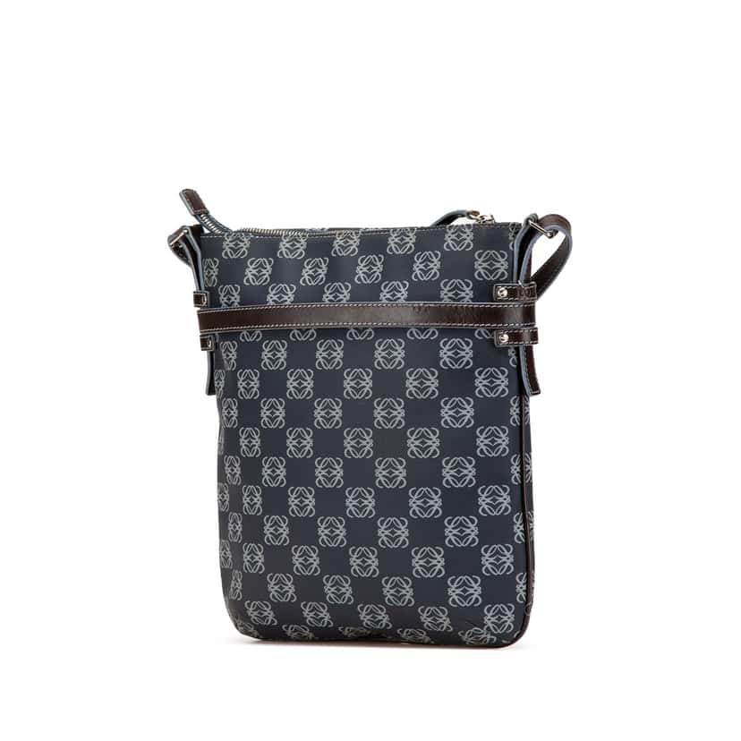 Loewe Anagram Coated Canvas Crossbody Blue Good condition - Back View