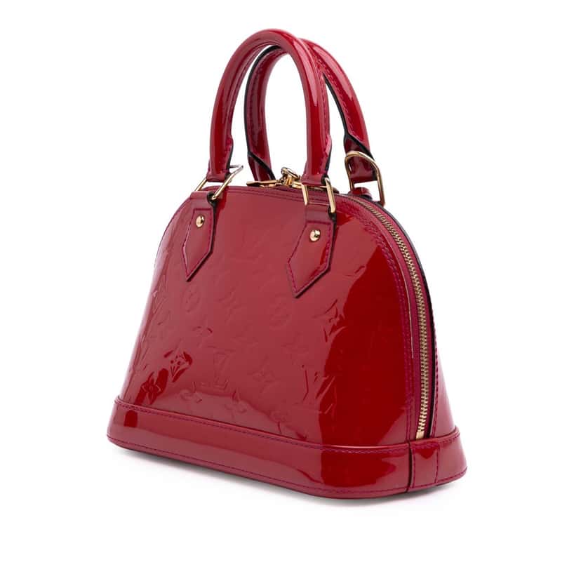 Louis Vuitton Monogram Vernis Alma BB Red Leather Good condition - Back View