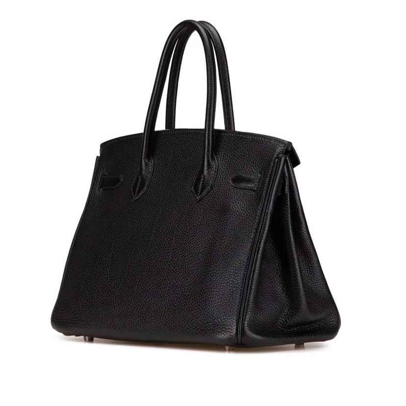 Hermès Clemence Birkin Retourne 30 Black Leather Good condition - Back View