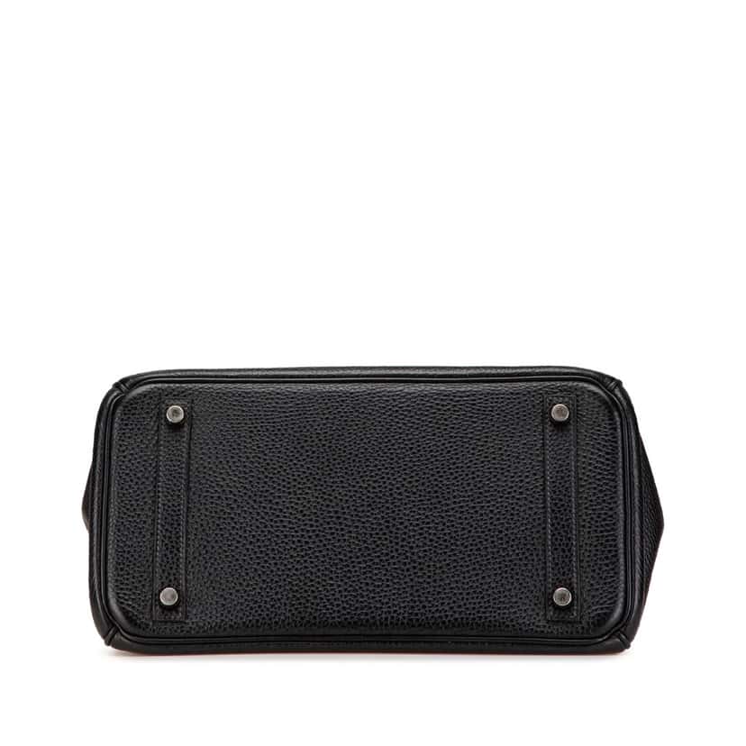 Hermès Clemence Birkin Retourne 30 Black Leather Good condition - Inside View