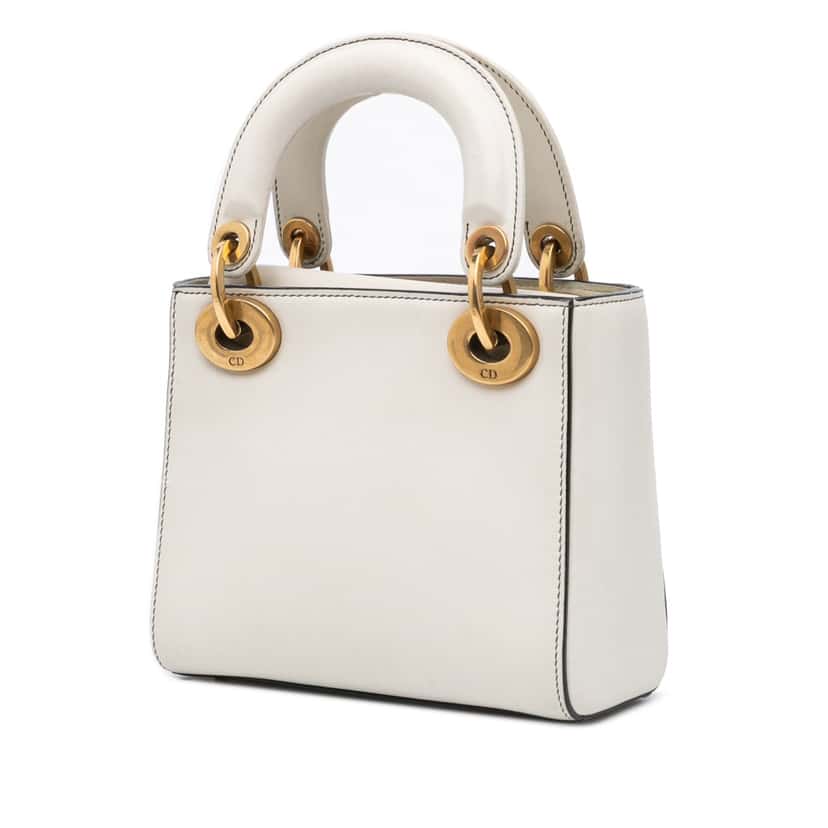 Dior Limited Edition Niki De Saint Phalle Mini Calfskin Dragon Lady Dior White Leather Good condition - Back View