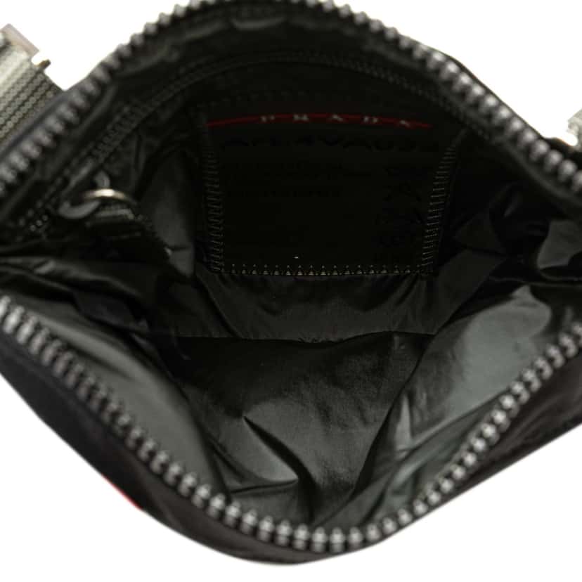 Prada Tessuto Zip Top Sport Crossbody Black Fair condition - Model View