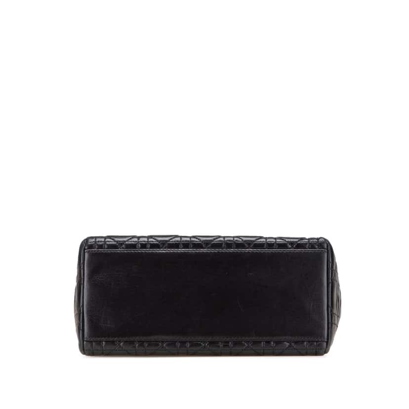 Dior Medium Lambskin Cannage Lady Dior Black Leather Good condition - Inside View