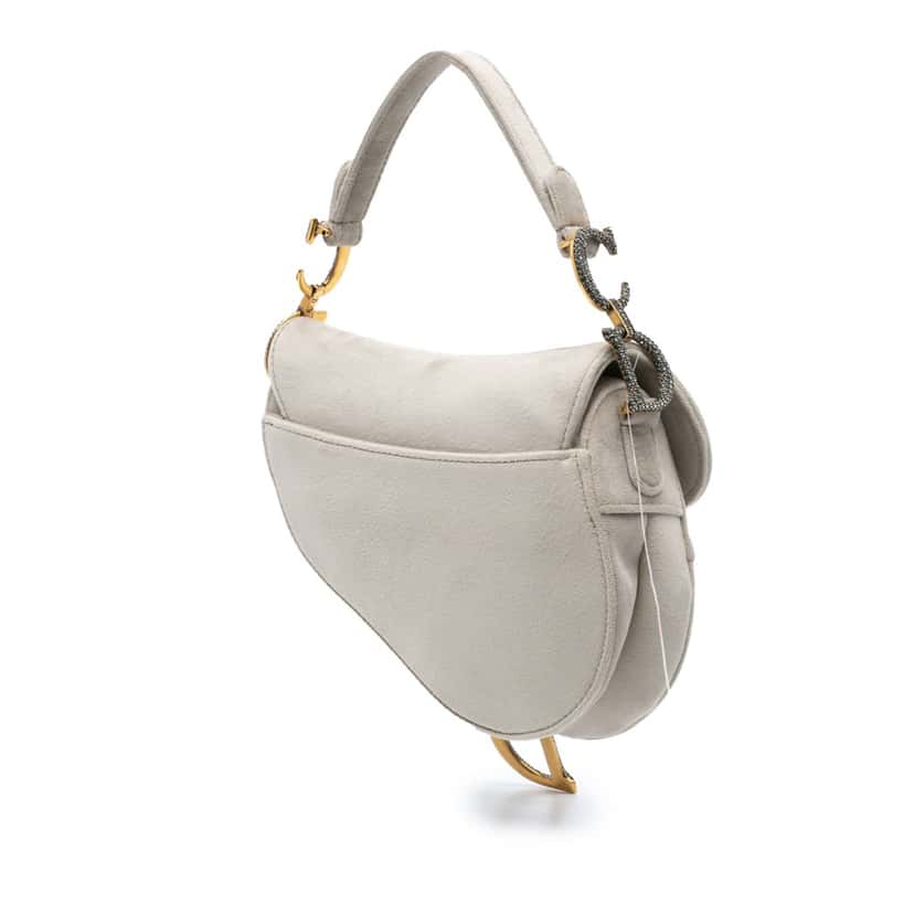 Dior Mini Velvet Crystal Embellished Saddle Bag Other Good condition - Back View