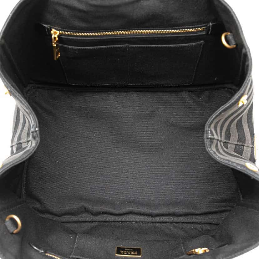 Prada Large Canvas Canapa Righe Striped Satchel Other Good condition - Model View