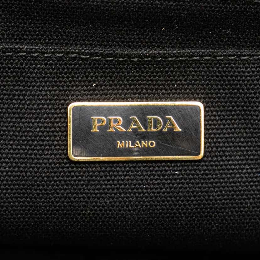Prada Large Canvas Canapa Righe Striped Satchel Other Good condition - Box View