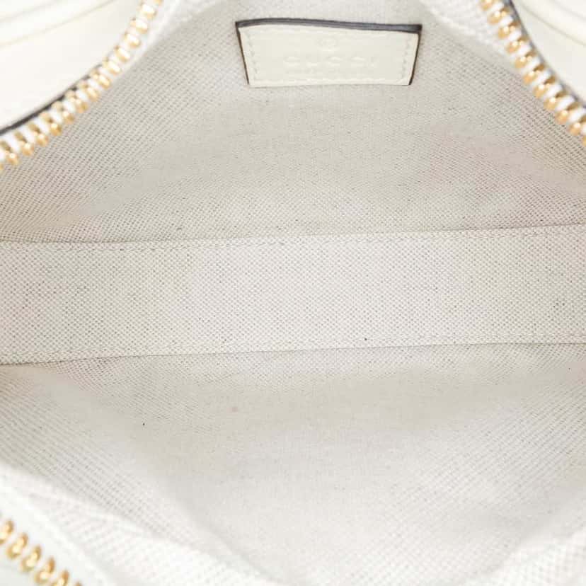 Gucci Small Leather Web Attache Crossbody White Leather Good condition - Model View