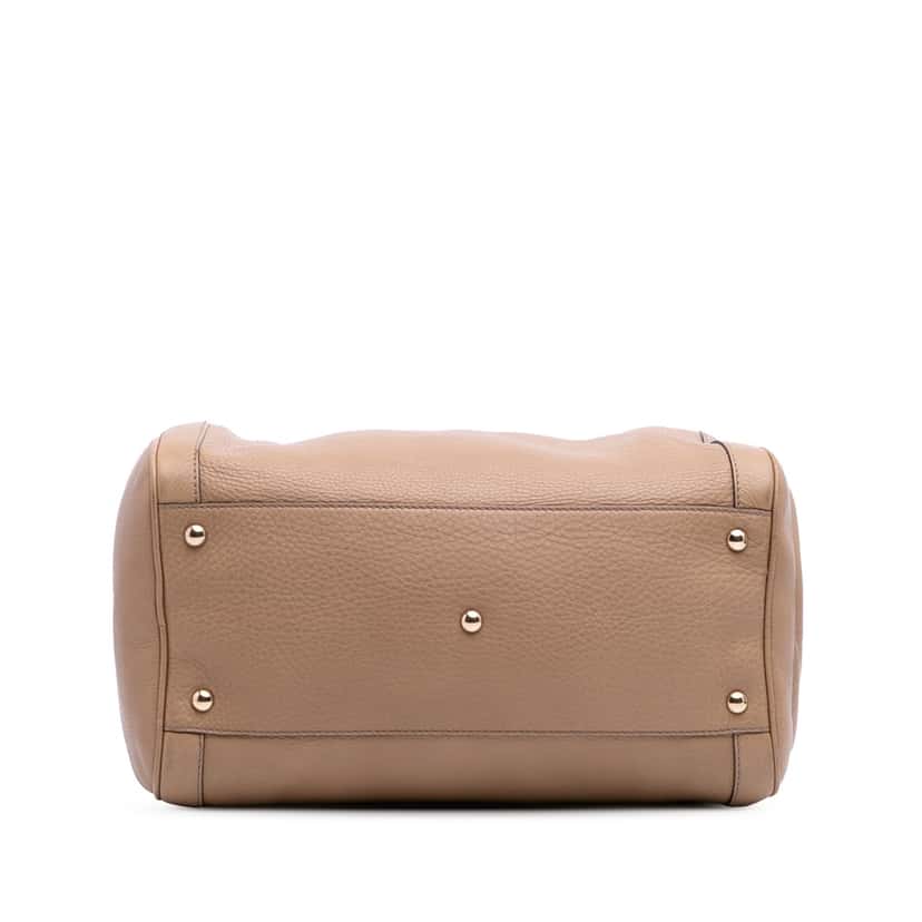 Gucci Pebbled Calfskin Soho Cellarius Boston Brown Leather Good condition - Inside View