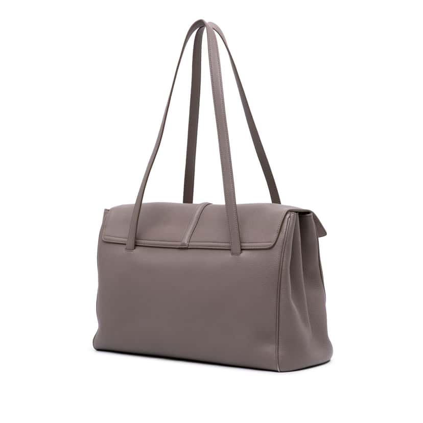 Celine Medium Grained Calfskin Soft 16 Shoulder Bag Brown Leather Good condition - Back View