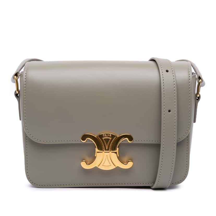 Celine Teen Shiny Calfskin Triomphe Crossbody Other Leather Good condition - Front View