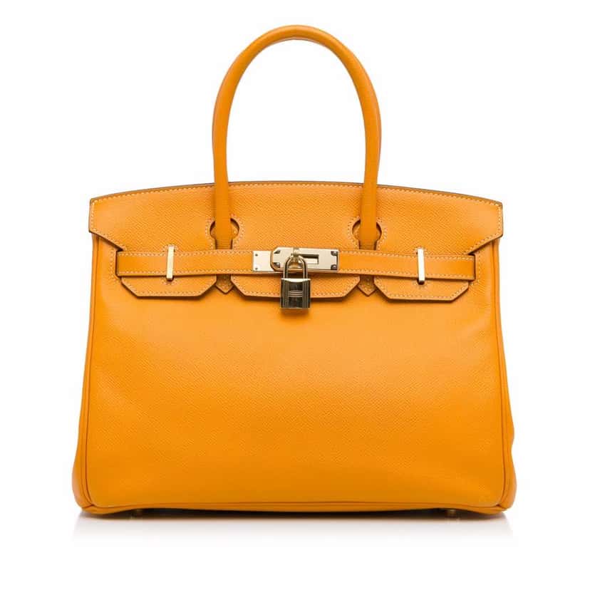 Hermès Epsom Birkin Retourne 30 Orange Leather Good condition - Front View