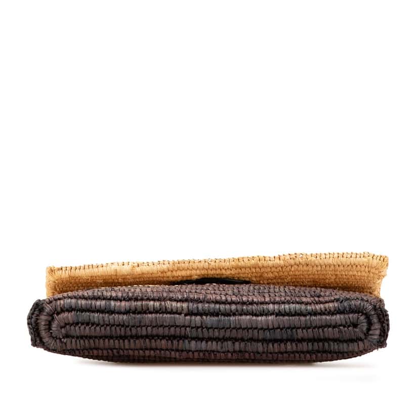 Balenciaga Motocross Classic Envelope Giant 12 Raffia Clutch Brown Good condition - Inside View