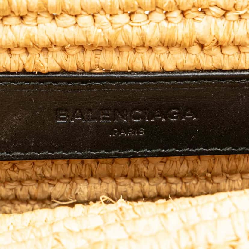Balenciaga Motocross Classic Envelope Giant 12 Raffia Clutch Brown Good condition - Box View