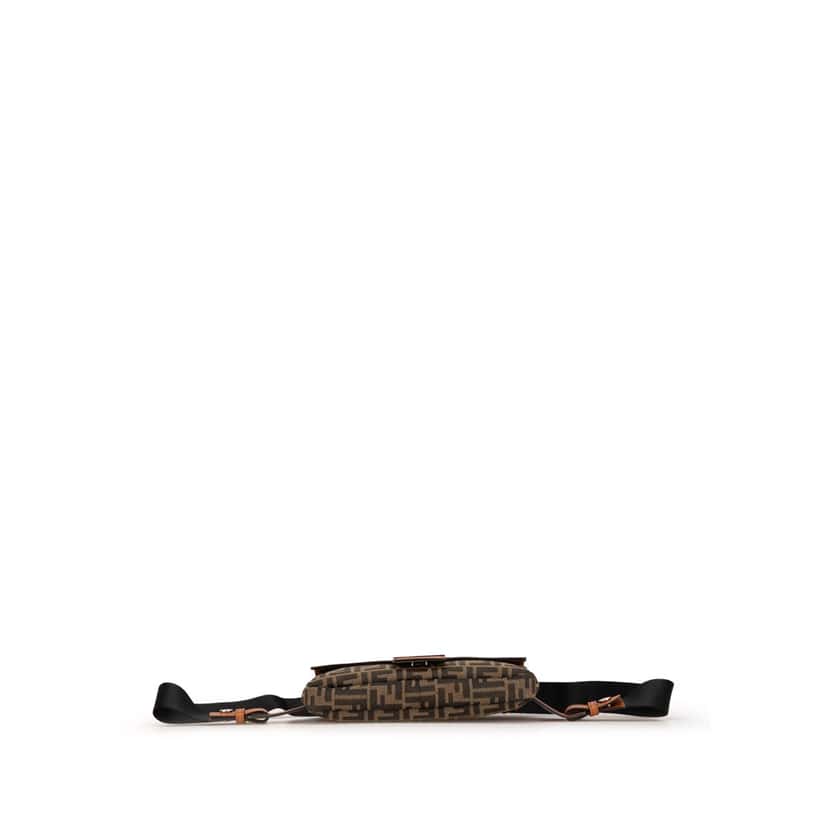 Fendi Zucca Canvas and Leather Convertible Baguette Brown Good condition - Inside View