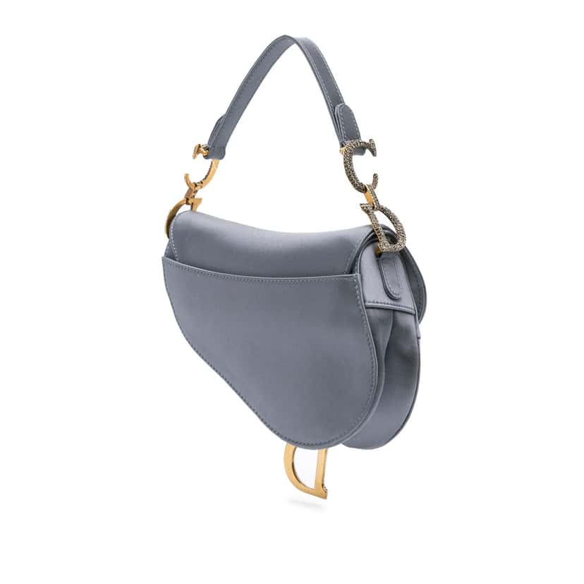 Dior Mini Satin Crystal Embellished Saddle Bag Other Good condition - Back View